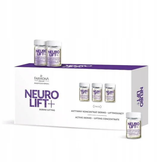 Farmona Professional NEUROLIFT Aktywny koncentrat dermo-liftingujący 10 × 5 Farmona Professional NEUROLIFT Aktywny koncentrat dermo-liftingujący 10 × 5 ml – profesjonalne ampułki liftingujące z