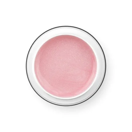Palu Żel Budujący Builder Princess Pink 45 g – zbliżenie na różowy perłowy żel w słoiczku, widok z góry