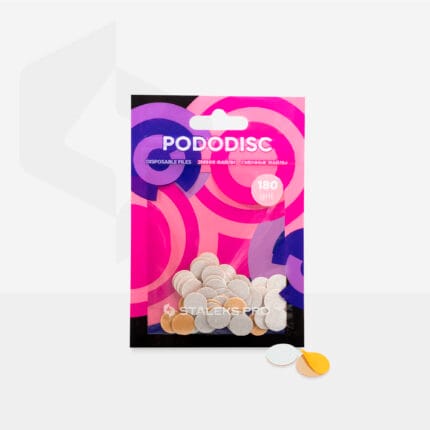 Staleks Nakładki Pododysk Xs 180 50 szt. PDF-10-180 w - opakowanie Pododisc XS z nakładkami 180 grit, 50 dysków widocznych