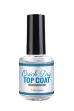 EF Euro Fashion Utwardzacz Top Coat 15 ml. – butelka z czarnym kapturkiem, przezroczysty lakier Quick Dry Top Coat