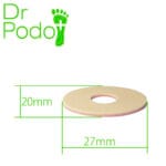 Odciążenia filcowe owalne małe DR PODO PODO-2241 – samoprzylepne, 2 mm -135 szt