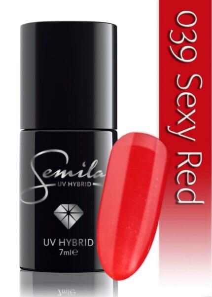 SEMILAC lakier hybrydowy 039 sex red - 7 ml.