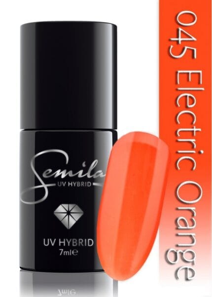 SEMILAC lakier hybrydowy 045 electric orange - 7 ml.