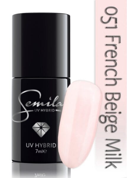 SEMILAC lakier hybrydowy 051 french beige milk - 7 ml.