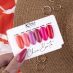 Nails Company Lakier Hybrydowy Mariposa 6 ml Chica Bonita - wzornik 6 kolorów kolekcji Chica Bonita z etykietą, odcienie