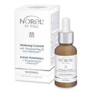 Norel dr Wilsz Whitening Koktajl wybielający z Tetrapeptide-30 i – brązowy flakon z pipetą i opakowanie