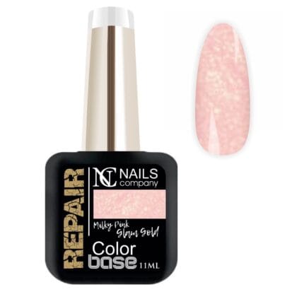 Nails Company Repair Base Milky Pink Glam Gold 11 ml