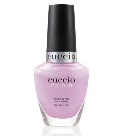 CUCCIO 1282 lakier tradycyjny 13 ml – buteleczka z czarną nakrętką, pastelowy liliowo-różowy kolor