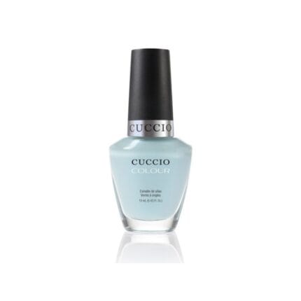 CUCCIO 6047 lakier tradycyjny 13 ml – pastelowy miętowo-zielony, butelka Colour na białym tle