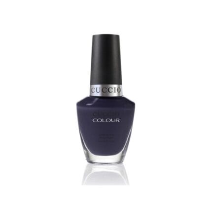 CUCCIO 6050 lakier tradycyjny 13 ml – ciemny granatowo-grafitowy, butelka Colour, przód