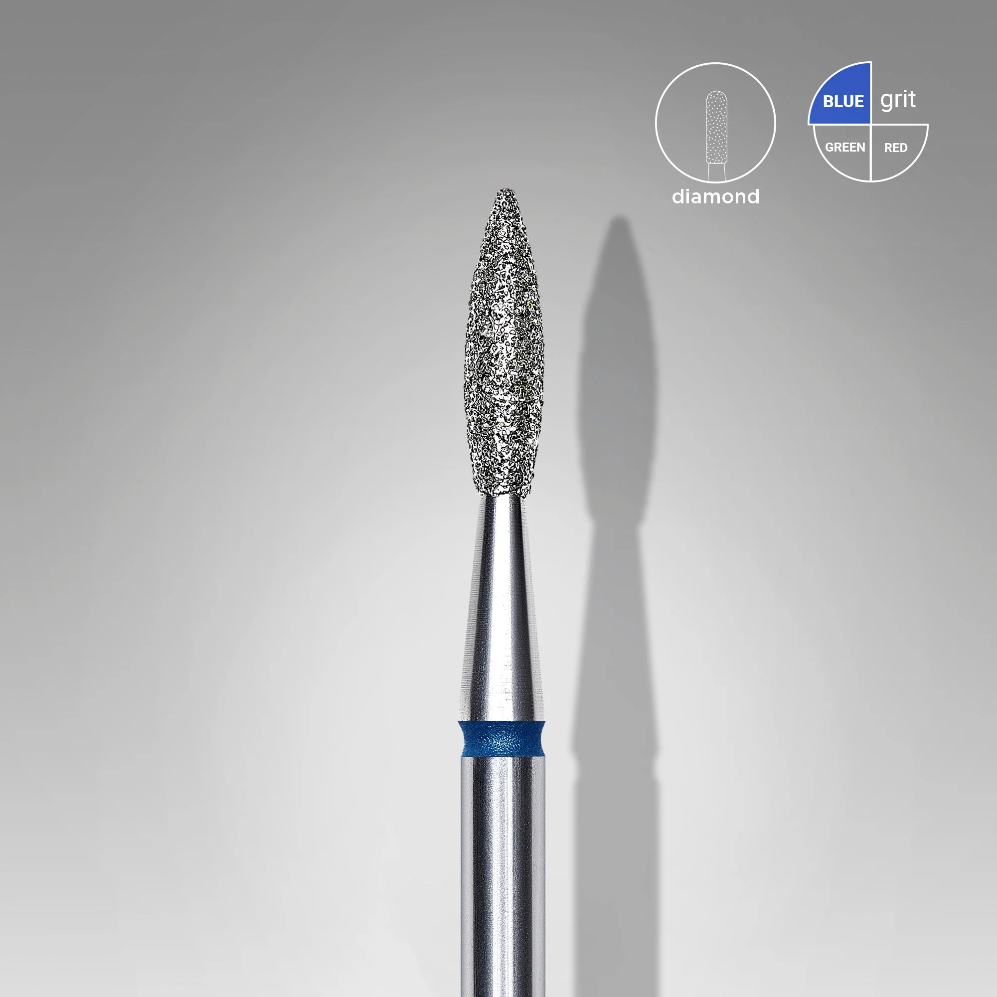 Frez Staleks diamentowy płomyk niebieski EXPERT średnica 2,1 mm Frez Staleks diamentowy płomyk niebieski EXPERT średnica 2,1 mm / FA11B021/8