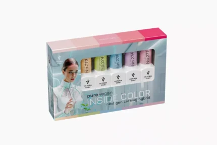 Victoria Vynn INSIDE COLOR Pastel 273–277 – Zestaw lakierów hybrydowych PURE Vegan Creamy Hybrid 8 ml