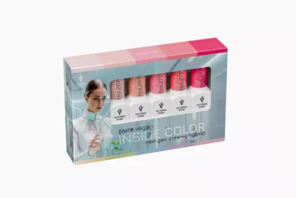 Victoria Vynn INSIDE COLOR Pink 268–272 – Zestaw lakierów hybrydowych PURE Vegan Creamy Hybrid 8 ml