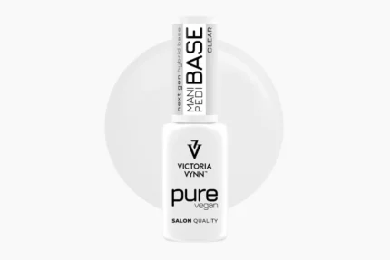 Victoria Vynn PURE VEGAN MANI PEDI BASE Clear 8 ml – transparentna baza hybrydowa 2w1