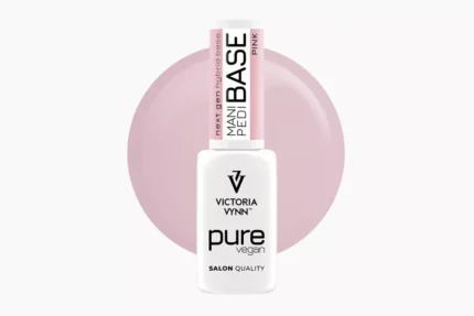 Victoria Vynn PURE VEGAN MANI PEDI BASE Pink 8 ml – różowa baza hybrydowa 2w1