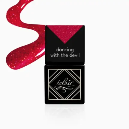 Eclair DANCING WITH THE DEVIL lakier hybrydowy czerwono-malinowy holograficzny 7 ml