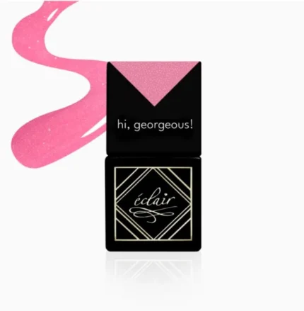 Eclair HI, GEORGEOUS lakier hybrydowy cukierkowy róż z drobinkami 7 ml