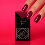 Eclair ALL THAT JAZZ lakier hybrydowy głęboka winna czerwień 7 ml – kolor na paznokciach