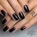 Eclair CARBON lakier hybrydowy głęboka czerń 7 ml – kolor na paznokciach