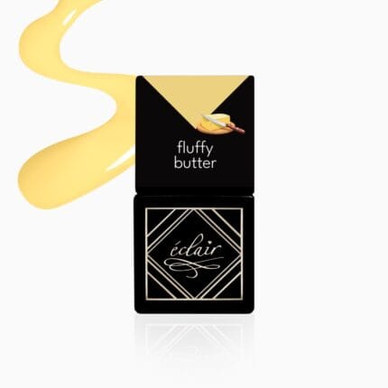 Eclair FLUFFY BUTTER lakier hybrydowy pastelowy żółty 7 ml – kolor na paznokciach