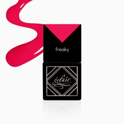 Eclair FREAKY lakier hybrydowy malinowy neonowy róż 7 ml – kolor na paznokciach