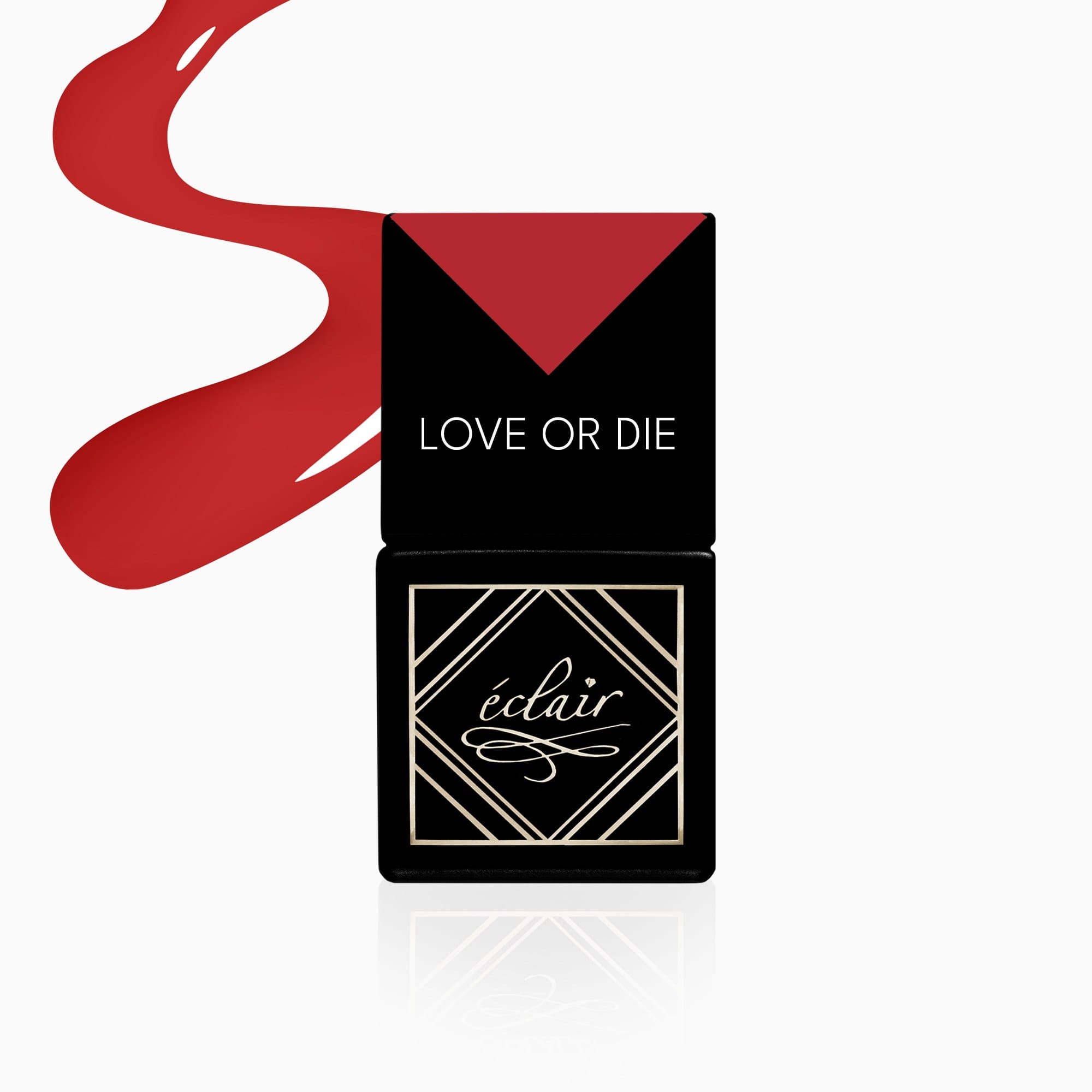 Eclair LOVE OR DIE lakier hybrydowy głęboka czerwień 7 ml Eclair LOVE OR DIE lakier hybrydowy głęboka czerwień 7 ml