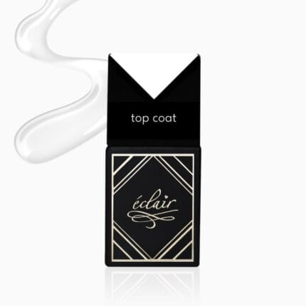 Eclair TOP COAT top hybrydowy z warstwą dyspersyjną 14 ml – efekt / zastosowanie