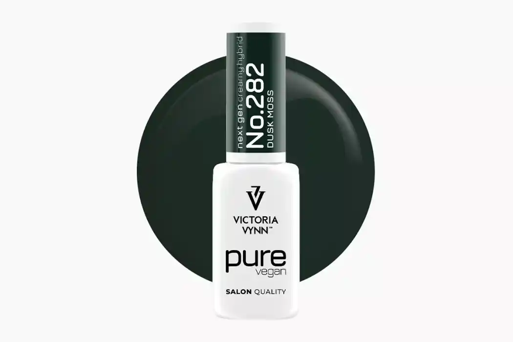 Victoria Vynn PURE VEGAN 282 Dusk Moss Victoria Vynn PURE VEGAN 282 Dusk Moss - butelkowa zieleń lakier hybrydowy 8 ml