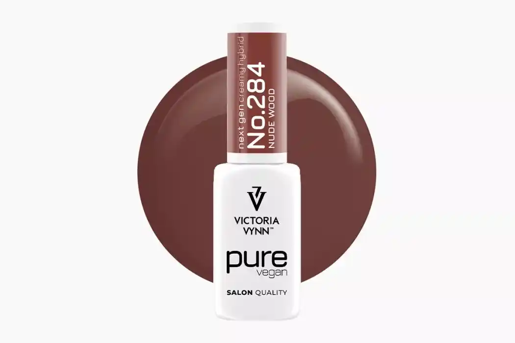 Victoria Vynn PURE VEGAN 284 Nude Wood Victoria Vynn PURE VEGAN 284 Nude Wood - karmelowy brązowy lakier hybrydowy 8 ml