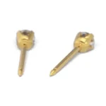 STUDEX® System75 kolczyki do przekłuwania uszu cyrkonia 3 mm kolor złoty 7511-0100 - para - obrazek 2
